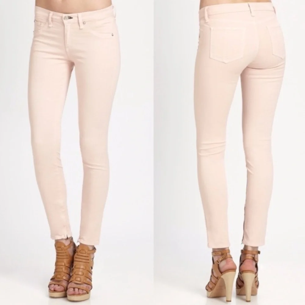 RAG & BONE blush pink zipper Capri jeans size 28 like new